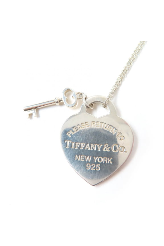 Pre-Owned TIFFANY & Co. Return to Tiffany Heart Tag Key Medium Pendant Necklace, 925... (Good)