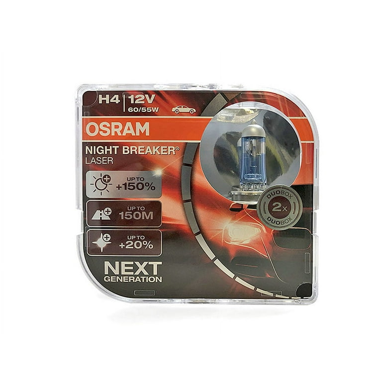 H4/9003/HB2: Osram +150% Night Breaker Laser Halogen Bulb 64193NL (Pack of  2) 
