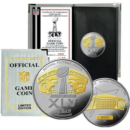 - Highland Mint NFL Super Bowl XLV 24kt Gold Flip Coin