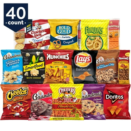 Server Chip Frito-Lay Ultimate Snack Care Package, Variety Assortment of Chips, Cookies, Crackers & More, 40 Count ()