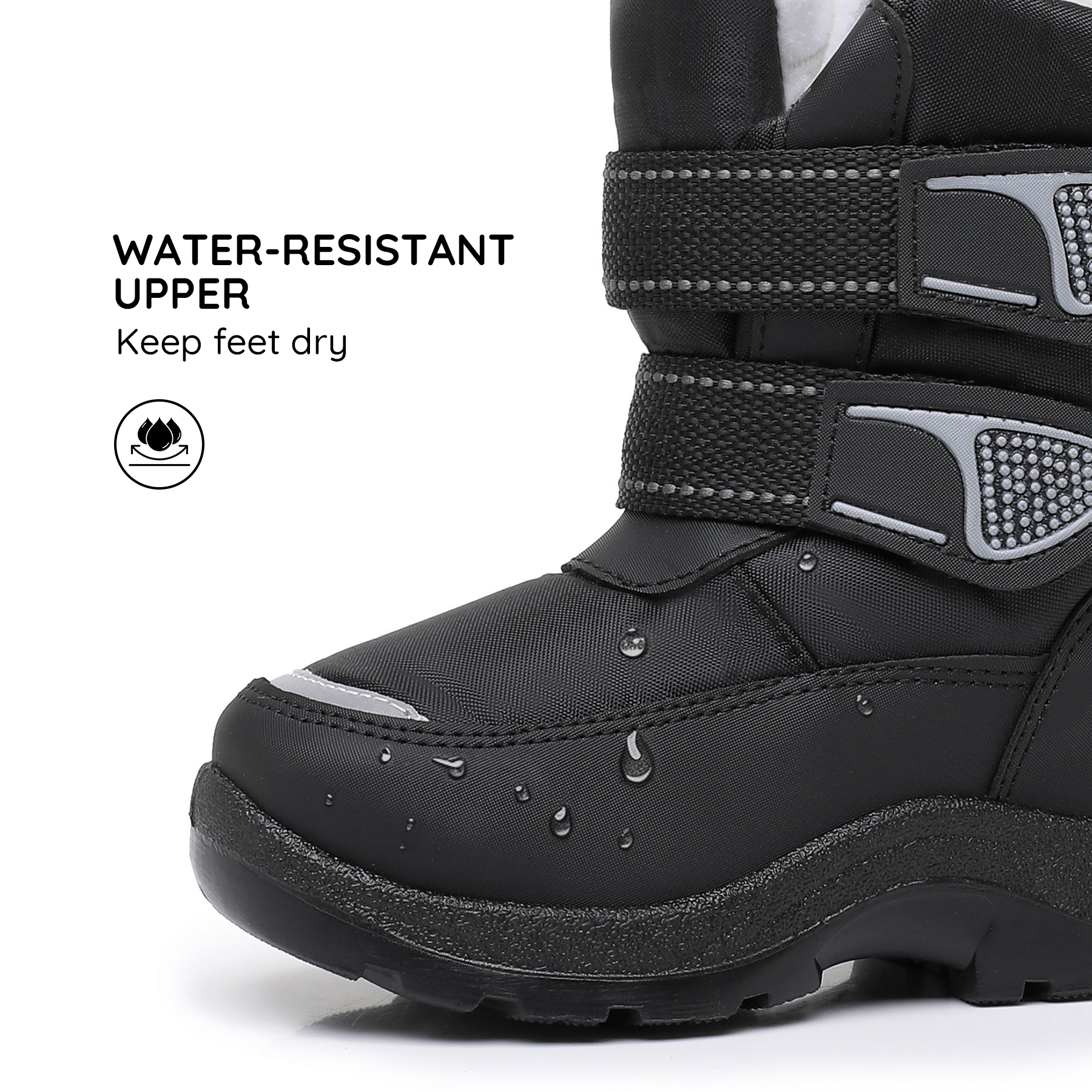 Apakowa Kids' Snow Boots with Water-Resistant Upper photo 7