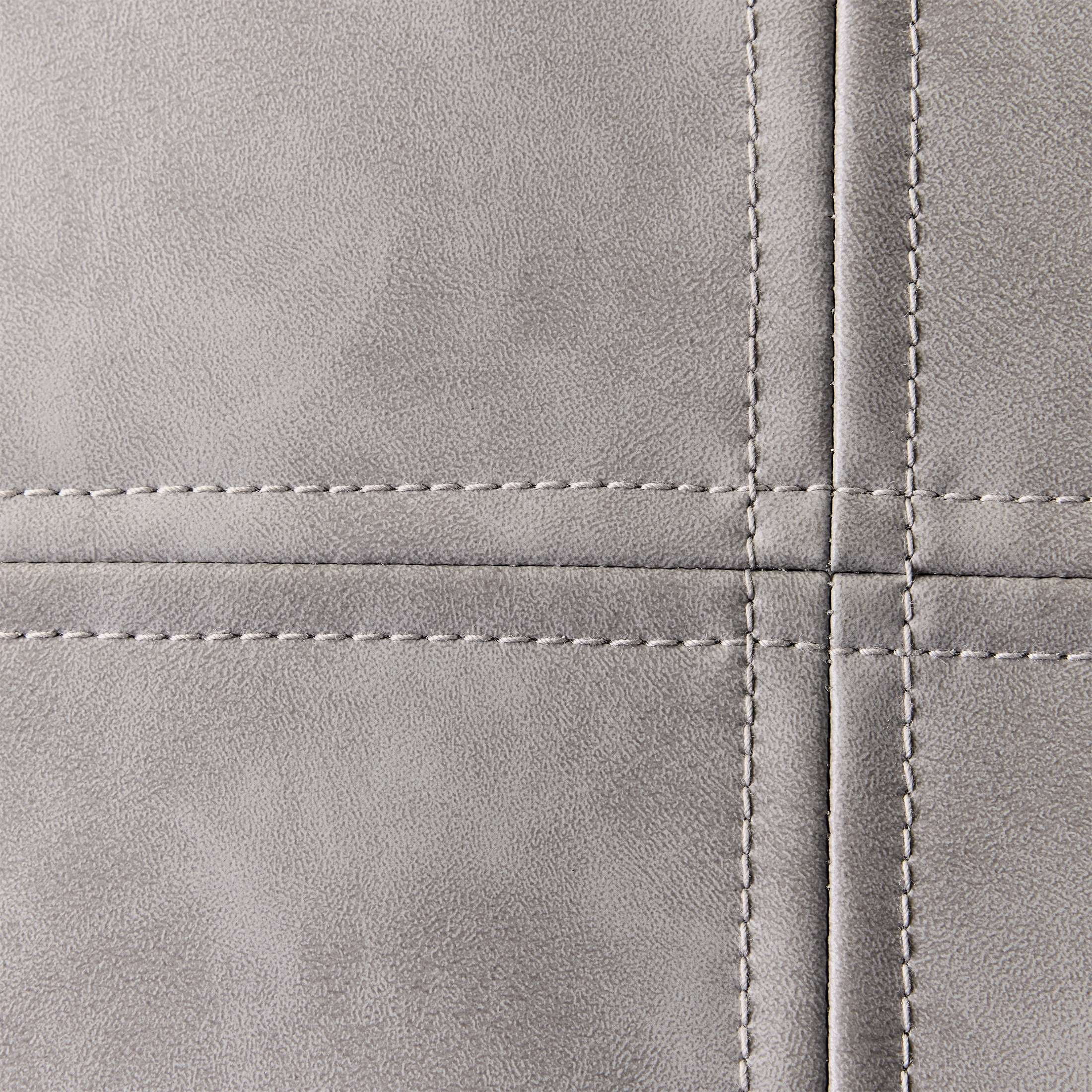 Better Homes & Gardens Grey Faux Leather Unstuffed Floor Cushion Cover, 24x24x4 inches