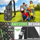 thumbnail image 4 of Bandolera de viaje para niños con diseño de Minecraft, color negro y multicolor, 4 of 6
