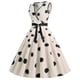 thumbnail image 2 of Women Retro Rockabilly Polka Dot Dress-apricot, 2 of 3