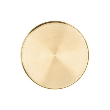 

feiboyy golden stainless steel round straight side tray storage jewelry tray
