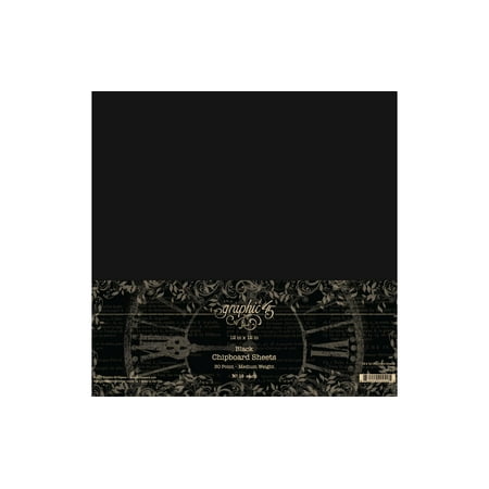 UPC: 0850000400405 | Graphic 45 Staples Chipboard Shts 12×12 Black 10pc