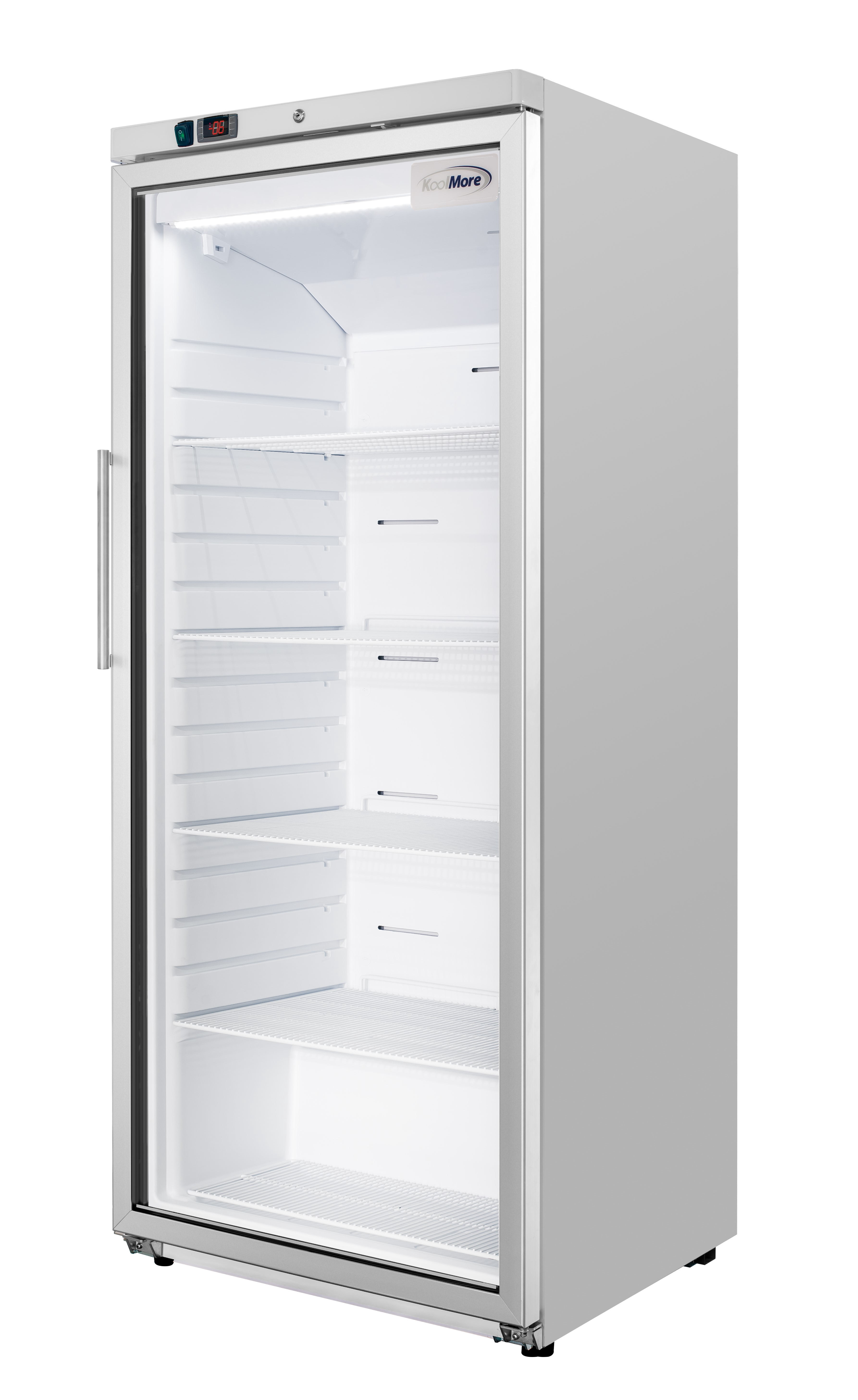 30 in. 21 cu. ft. Commercial Auto Defrost Glass Door Reach-In Freezer in White (KM-RIF-1GD21C-A)