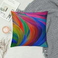 thumbnail image 2 of RUIYC Ocean Throw Pillow Cases, Abstract Ocean Rainbow Trail Cozy Pillow Cover Square Cushion Case Set Pillowcase Decorative for Home Sofa Bedroom Car Office, 2 of 5