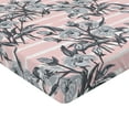 thumbnail image 4 of Ambesonne Lily Pattern Fitted Sheet, Neutral Flowers Print, Twin XL Size, Pastel Pink Pale Grey, 4 of 5