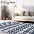 thumbnail image 2 of ODIKA 8'x10' Machine Washable Non-Slip Area Rug, Nautical Striped Plaid Decorative Accent High Traffic Rug, Blue, 543147, 2 of 7