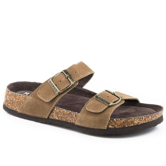 Roper Footwear Womens Roper Women`s  Oiled Leather Two Strap Sandal 11 Tan