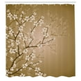 thumbnail image 2 of Ambesonne Japanese Shower Curtain, Sakura Bloom Spring Season, 69"Wx84"L, Khaki and Fawn, 2 of 4