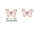 thumbnail image 3 of Kiplyki Ladies Fashion Creative Multicolor Diamond Butterfly Stud Earrings, 3 of 4