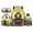 Cartoon Steam Train, variant on Pzuqiu Elephant Print Kids Backpack for School 4pcs 17 Inch Girls Backpack with Lunch Box Pencil Case Water Bottle Holder Kids Backpacks Lightweight Casual Daypack for Girls Middle School