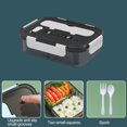 thumbnail image 5 of Leak-proof Lunch Container 1100/1500ml Lunch Box with Fork Spoon 2/3 Compartments Portable Food Grade Dishwasher Microwave Freezer Oven Safe Airtight, 5 of 8