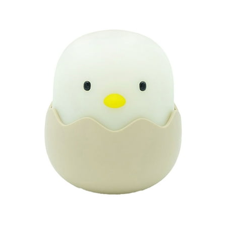 

Eggshell chicken night light cartoon bedside usb rechargeable silicone night light
