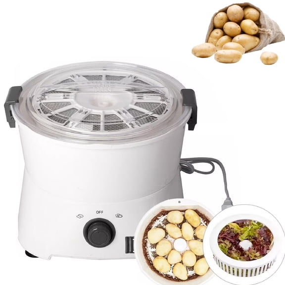 Eurhowing Electric Potato Peeler, 2-in-1 Automatic Potato Peeling Machine & Vegetable Dryer, Large Capacity Kitchen Salad Spinner Potato Peeler