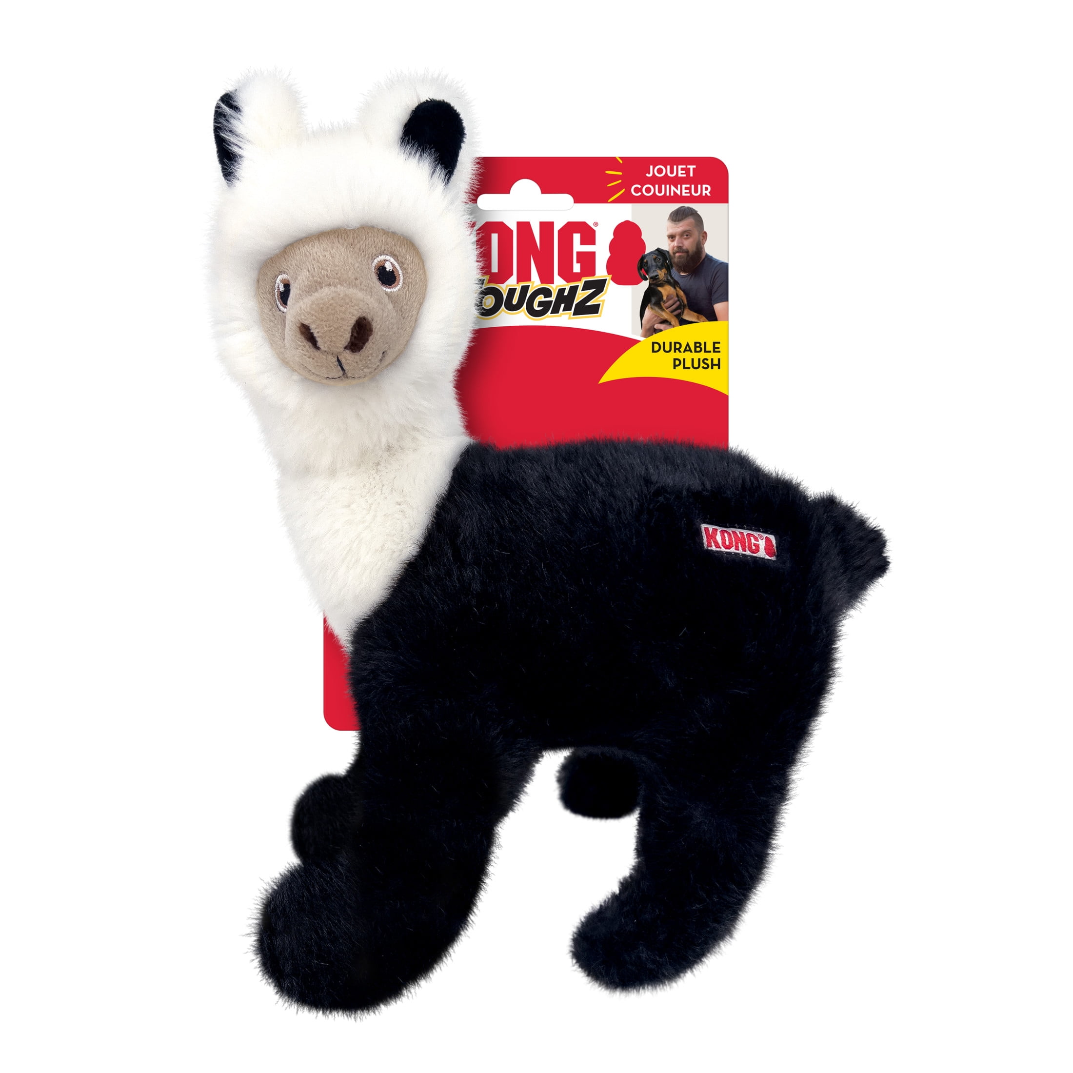 KONG® Toughz Durable Plush Dog Toy, Llama, Medium