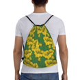 thumbnail image 2 of Drawstring Backpack - Yellow Calla Lily Flowers Splash Proof Small Drawstring Gym Bag for Women Men, Cinch Sports String Bag Backpack for Travel Swimming Beach, 2 of 8