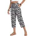 thumbnail image 3 of Fantaslook Womens Capri Pants Drawstring Casual Palazzo Trousers with Pockets Loose Floral Lounge Pants Pajama Bottoms, 3 of 9