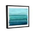 thumbnail image 3 of Stupell Industries Turquoise Gradient Shape Painting Graphic Art Jet Black Floating Framed Canvas Print Wall Art, Design by Allie Corbin, 3 of 6