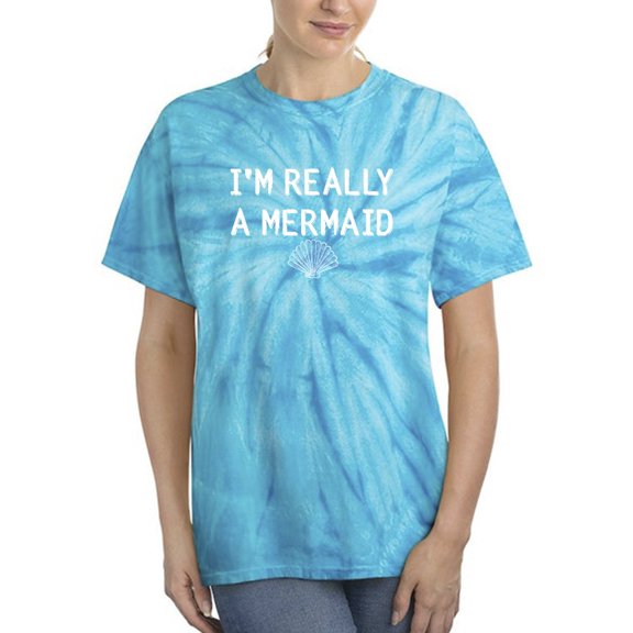 Really A Mermaid! Tie Dye Cyclone Women -Smartprints Designs, Female Small
