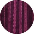 thumbnail image 1 of Ahgly Company Indoor Round Abstract Pink Modern Area Rugs, 6' Round, 1 of 4