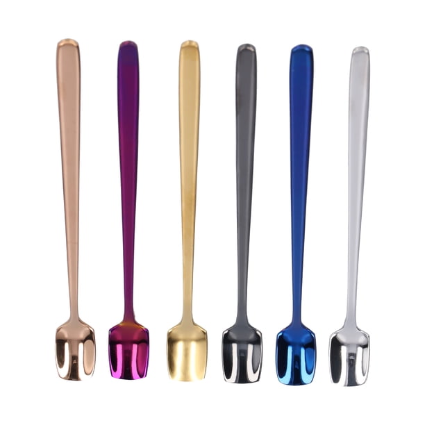 Cuchara de postre de 6 uds cuchara mezcladora de acero inoxidable 304 pala con largo juego de cuchara gruesa para helado de postre 15cm ANGGREK Otros