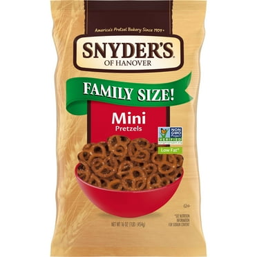 Pack Of 2 Snyder's of Hanover Mini Pretzels - Family Size, 16 oz (Package May Vary)