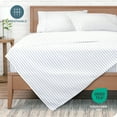 thumbnail image 6 of Bare Home Ultra-Soft Sheet Set - Premium 1800 Collection - Deep Pockets - 4-Pieces - King, Pinstripe - White/Marine, 6 of 6