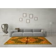 thumbnail image 3 of Ahgly Company Machine Washable Indoor Square Persian Yellow Traditional Area Rugs, 6' Square, 3 of 4
