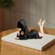 thumbnail image 5 of Estatua misteriosa de túnica negra de horror gótico | Escultura de figura de mesa espeluznante | Decoración hecha a mano para el hogar y el jardín | Exhibición única de estante y repisa de la, 5 of 6