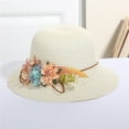 thumbnail image 6 of LNMQLPDBS Baby Sun Hat Sets Girls Wide-Brim Straw Sun-Hat for Summer Beach with Flower Kids Tourism Sun Hat with Shoulder Bag Gift for Girl Sun Protection Hat for All Season, 6 of 6