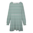 thumbnail image 4 of Qiopertar Vente de Liquidation Robe Mi-Mollet à Manches Courtes Col Rond Imprimé Mode pour Femmes Offres de la Semaine Moins de 5$, 4 of 5