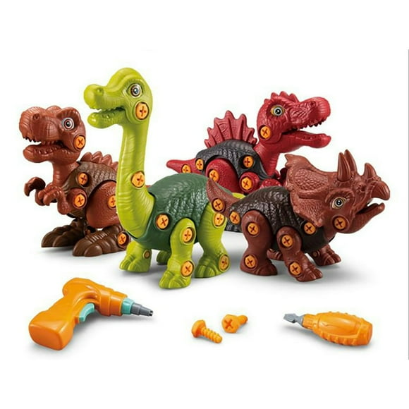 MesaSe 4 in 1 Tyrannosaurus Rex building block model can be screwed combination requires 2 AA batteries