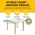 thumbnail image 4 of Spring Green Leaves Table Cloths for 4 Foot Rectangle Tables, Japanese Koi Fish Birds Country Patio Waterproof Elastic Fitted Tablecloths, Washable Rectangular Table Cover for Camping, 4 of 8