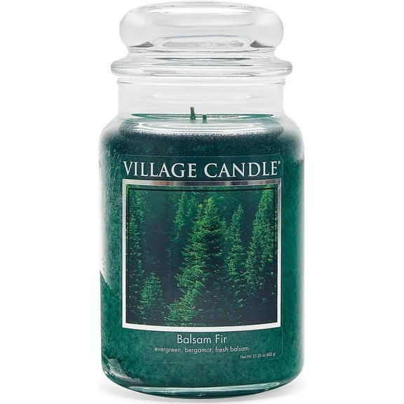 Balsam Fir Large Apothecary Jar, Scented Candle, 21.25 oz., Green