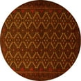 thumbnail image 1 of Ahgly Company Machine Washable Indoor Round Persian Yellow Traditional Area Rugs, 5' Round, 1 of 4