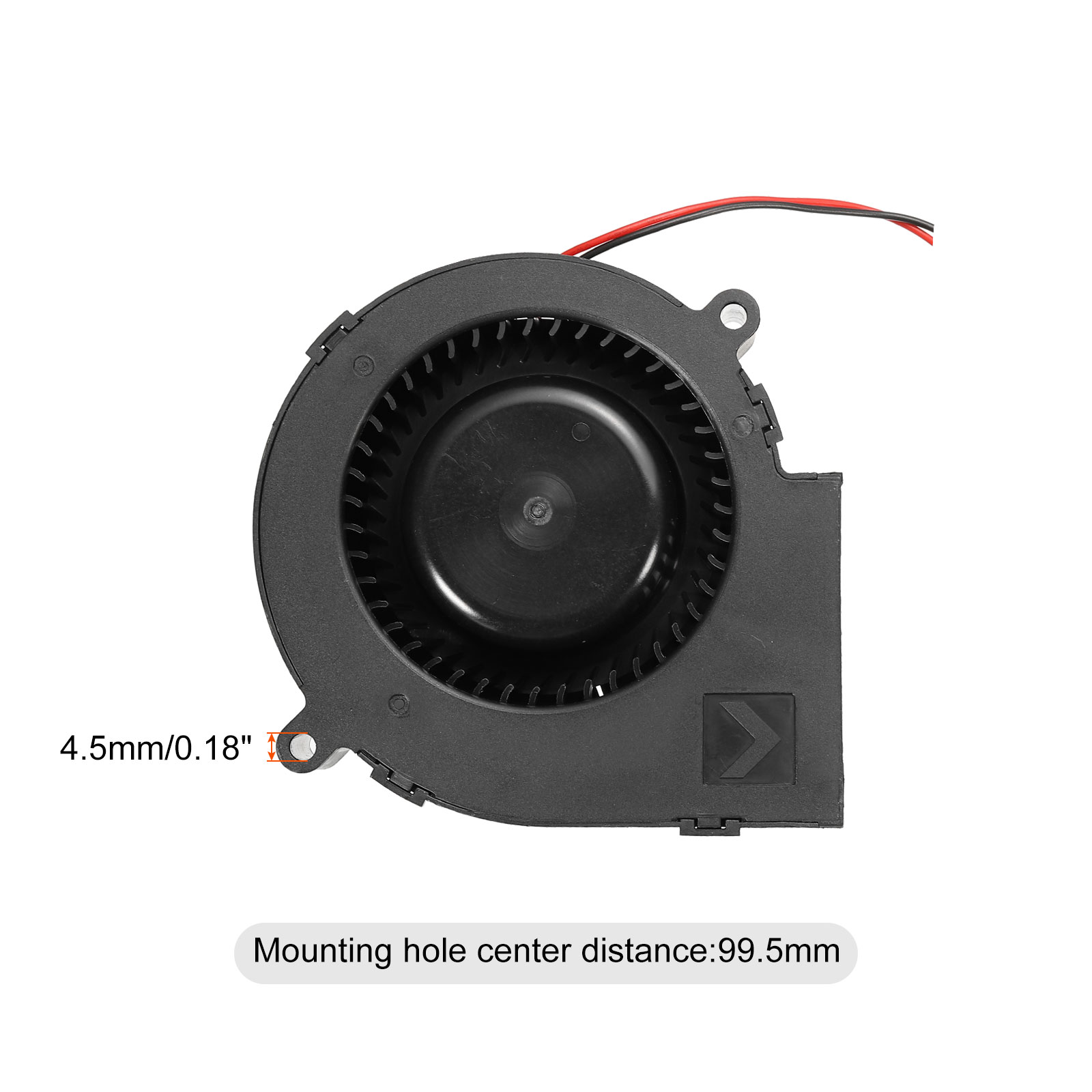 2x Large 9733 Blower Fans – 97x33mm 12V DC – 2-Pin High Speed – 90mm Mount – Endlessparts