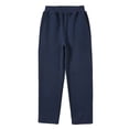 thumbnail image 3 of Kids Wide Leg Sports Pants, Solid Color Stretch Waistband Sweatpants for Boys and Girls, Spring Fall School Uniform Pants, Casual Elastic Waist Joggers for Children Navy 150, 3 of 7
