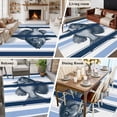 thumbnail image 5 of 6'x9' Area Rugs, Ocean Fish Indoor Outdoor Area Rug for Living Room Bedroom, Watercolor Navy Blue Aqua Stripe Modern Washable Bathroom Rugs Kitchen Floor Carpet Mats Home Decor Aesthetic, 5 of 8