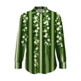 thumbnail image 5 of TaTaai Ladies Fashion St. Patrick's Day Long Sleeve Shirt Printed Round Neck Casual Blouse Lightweight Soft Polyester Top for Daily Party Work Vacation All Seasons Wear Gift, 5 of 5