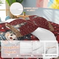 thumbnail image 2 of Christmas Cartoon Bedding Duvet Cover Set Full Size 4 Pieces Snowman with Snowflakes Red Plaid Bedding Set with Zipper Closure, 1 Comforter Cover 86x86 Inches 1 Flat Sheet & 2 Pillow Cases, 2 of 7