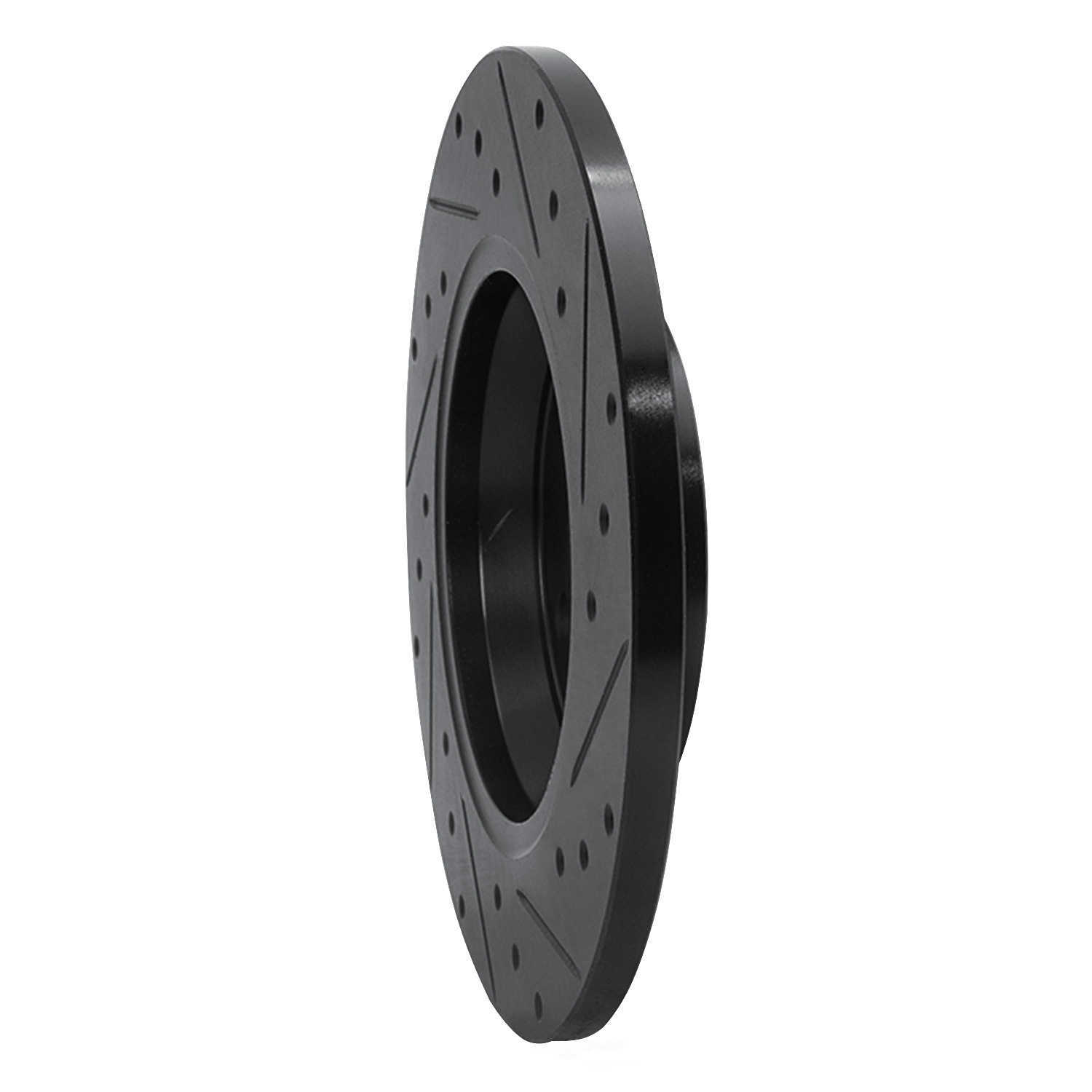 Dynamic Friction Company 633-74047L DFC Brake Rotor - Drilled And Slotted - Black
