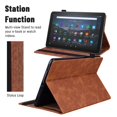 thumbnail image 6 of Dteck Case for All-New Amazon Fire HD 10 and Fire HD 10 Plus Tablet (Only Compatible with 11th Generation 2021 Release), Multiple Viewing Angles Stand Folio Cover with Pocket Auto Wake/Sleep,Brown, 6 of 6