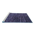 thumbnail image 2 of Ahgly Company Machine Washable Indoor Square Abstract Blue Modern Area Rugs, 7' Square, 2 of 4