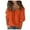 Orange, variant on Long Sleeve Shirts for Women T Shirts Fall Tops Fashion Bow Collar Solid Buttons Sleeve Knitted Sweater Warm Blouses Business Casual Blue XL