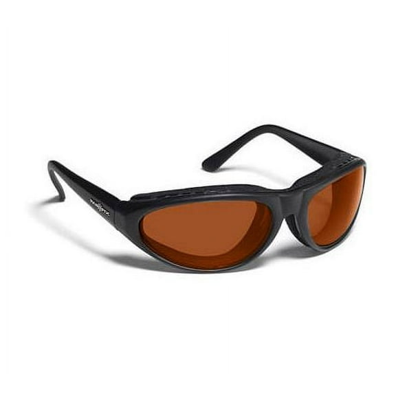 7eye Cyclone Wind-Blocking Padded Photochromic Sunglasses for Outdoors, UV400, Yellow to Dark Lenses, Matte Black