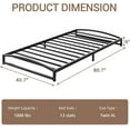 thumbnail image 2 of Low Profile Twin XL Bed Frame, 6 Inch Heavy Duty Metal Twin XL Size Platform Bed Frame, Mattress Foundation with Steel Slat Support, No Box Spring Needed, Easy Assembly, Black, 2 of 7