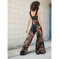 thumbnail image 4 of Pants for Women Lace-up Floral Women's Casual Loose Big Flare Wide Leg Pants, 4 of 6